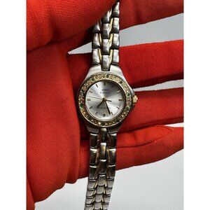 Anne Klein Ladies Two Tone 100 Ft Water Resistant Rhinestones Working 6.1/4"